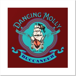 Dancing Molly Pirate Ship Buccaneer Posters and Art